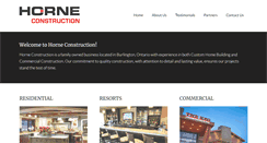 Desktop Screenshot of horneconstruction.ca